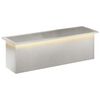vidaXL Garden Planter with LED Silver 30 x 100 x 30 cm Stainless Steel