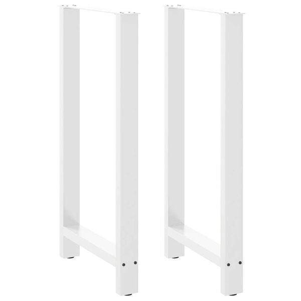 vidaXL Bar Table Legs White 2 pcs 60x(110-111) cm Steel