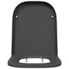 vidaXL Toilet Seat Anthracite 44.5 x 35 x 3.6 cm Duroplast