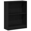 vidaXL Book Cabinet 60 x 24 x 76 cm Engineered Wood Black Oak