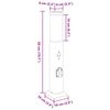 vidaXL Bollard Lights with Sensor&Outlet 3 pcs 50 cm Stainless Steel IP44