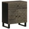 vidaXL Bedside Cabinet Black 50x33x60 cm Solid Wood Mango