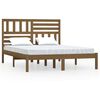 vidaXL Bed Frame without Mattress Honey Brown 150x200 cm King Size Solid Wood Pine
