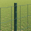vidaXL Fence with Post Green 1.2 x 10 m Steel and PVC