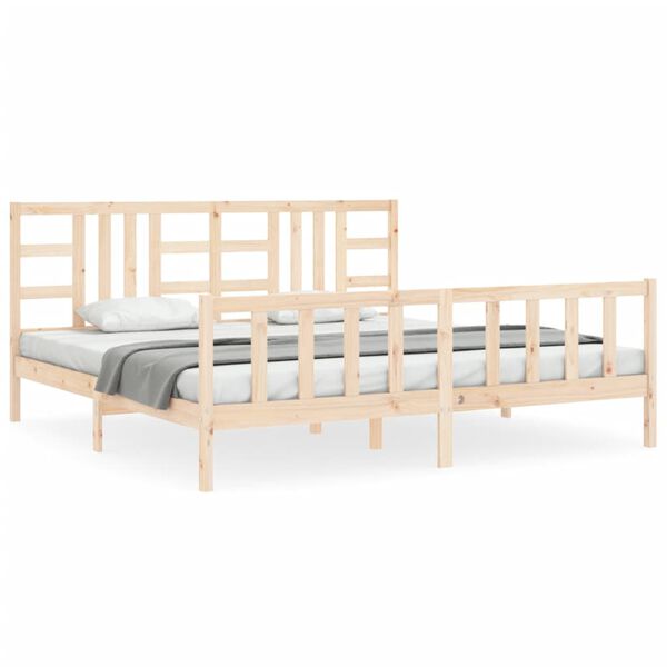 vidaXL Bed Frame without Mattress 200x200 cm Solid Wood Pine