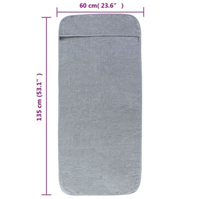 vidaXL Beach Towels 4 pcs Grey 60x135 cm Fabric 400 GSM