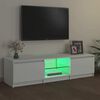 vidaXL TV Cabinet with LED Lights White 140x40x36 cm