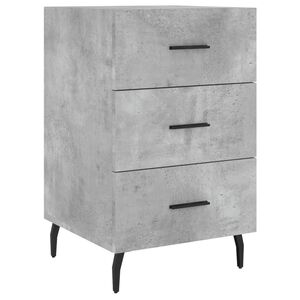 vidaXL Bedside Cabinet Concrete Grey 40x40x66 cm Engineered Wood