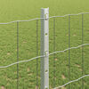 vidaXL Fence with Post Silver 1.2 x 10 m Steel