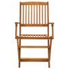 vidaXL Folding Outdoor Chairs 2 pcs Solid Acacia Wood