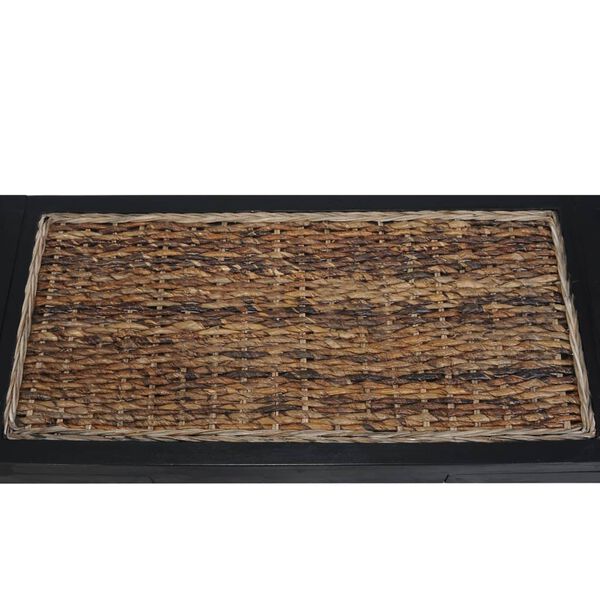 vidaXL Bench 120 cm Dark Brown Abaca