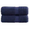 vidaXL Premium Guest Towels "SOLUND" 2 pcs Navy Blue 30x50 cm 600 gsm