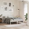 vidaXL Metal Bed Frame without Mattress with Headboard White 135x190cm