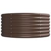 vidaXL Garden Raised Bed Galvanised Steel 440x80x36 cm Brown