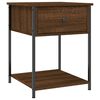 vidaXL Bedside Table Brown Oak 44x45x58 cm Engineered Wood