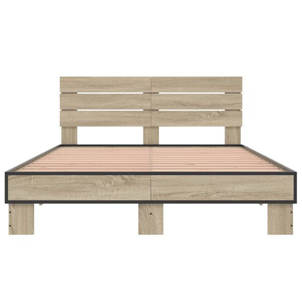 vidaXL Bed Frame without Mattress Sonoma Oak 120x200 cm