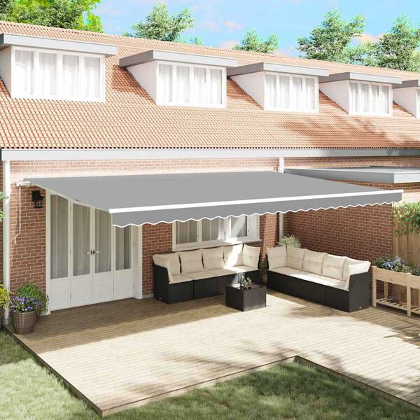 vidaXL Awning Frame White 600 x 300 cm Aluminium