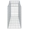 vidaXL Arched Gabion Baskets 40 pcs 200x50x80/100 cm Galvanised Iron