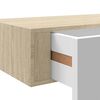 vidaXL Wall Drawer Shelves 2 pcs Oak and White 40x23.5x10cm MDF
