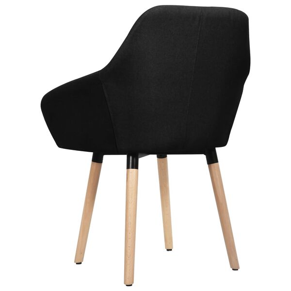 vidaXL Dining Chairs 6 pcs Black Fabric