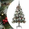 vidaXL Artificial Christmas Tree Green and white 150 cm