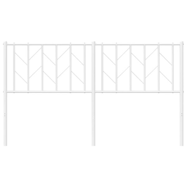 vidaXL Metal Headboard White 150 cm