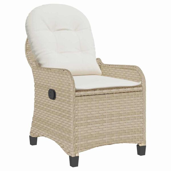 vidaXL Recliner Chair Beige 56 x 66 x 95cm Poly Rattan
