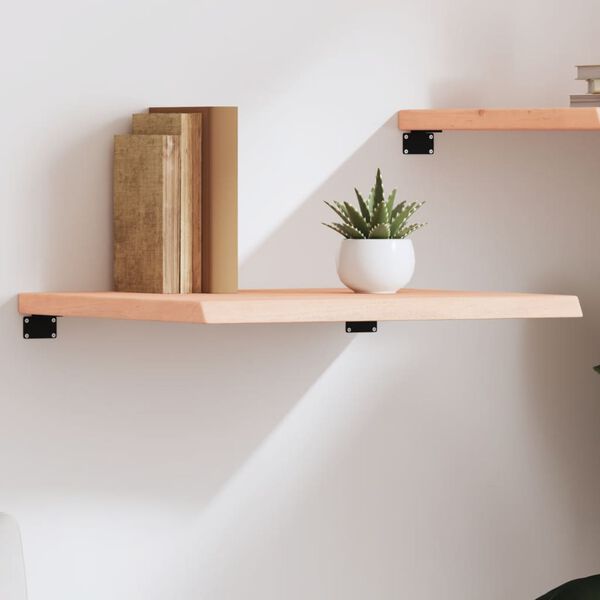 vidaXL Wall Shelf 60x50x(2-4) cm Untreated Solid Wood Oak