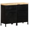 vidaXL Sideboard with 6 Drawers Rough Mango Wood