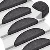 vidaXL Stair Mats 10 pcs 56x17x3 cm Anthracite Half Round