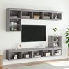 vidaXL TV Cabinet with LED Lights Grey Sonoma 80x30x30 cm