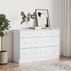 vidaXL Chest of Drawers ALTA White 112x35x73 cm Solid Wood Pine