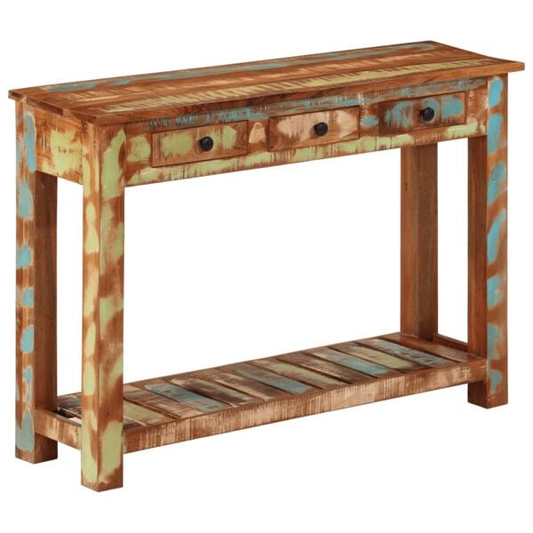 vidaXL Console Table 110x30x76 cm Solid Wood Reclaimed