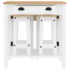 vidaXL 5 Piece Bar Set White Solid Wood Pine