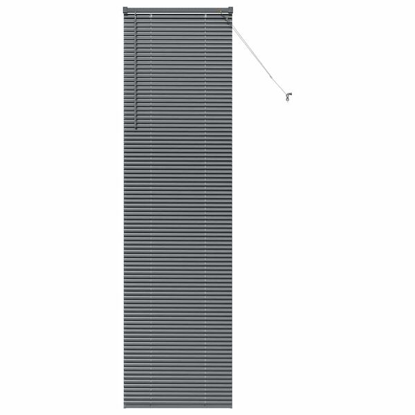 vidaXL Window Blind with Curtains Manual Dark grey Aluminium