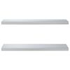 vidaXL Wall Shelves 2 pcs 75x23.5 cm Silver Stainless Steel