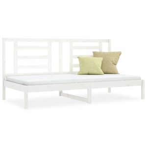 vidaXL Day Bed without Mattress White 80x200 cm Solid Wood Pine