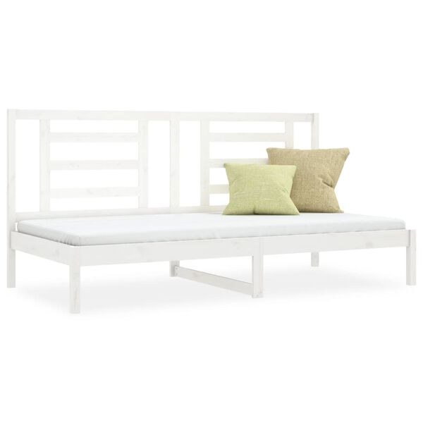 vidaXL Day Bed without Mattress White 80x200 cm Solid Wood Pine