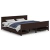 vidaXL Bed Frame without Mattress Dark Brown 200x200 cm Solid Wood