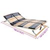 vidaXL Slatted Bed Base Brown 140 x 190 cm Solid Beech Wood