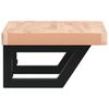 vidaXL Basin Shelf Wall Mounted Steel and Solid Wood Beech