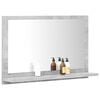 vidaXL Bathroom Mirror Concrete Grey 60x10.5x37 cm Engineered Wood