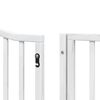 vidaXL Dog Gate with Door Foldable 6 Panels White 480 cm Poplar Wood