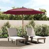 vidaXL Garden Parasol with Wooden Pole Bordeaux Red 299x240 cm