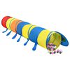 vidaXL Children Play Tunnel with 250 Balls Multicolour 245 cm Polyester