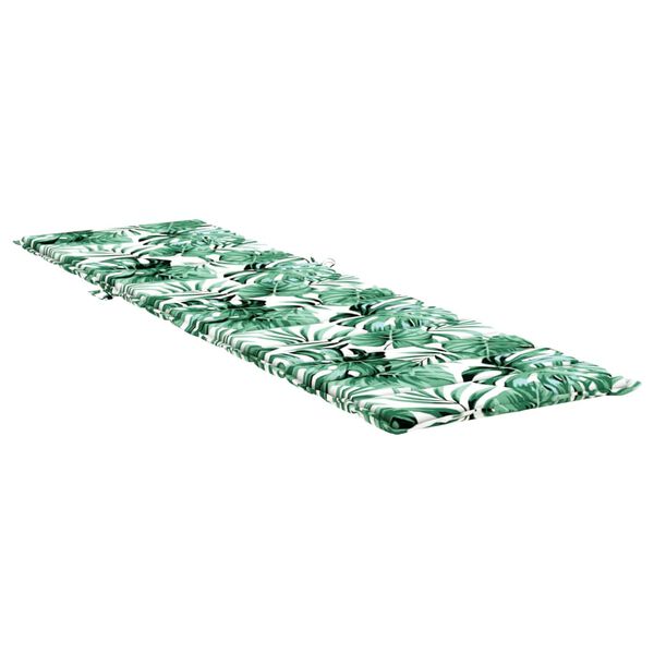 vidaXL Sun Lounger Cushion Leaf Pattern Oxford Fabric