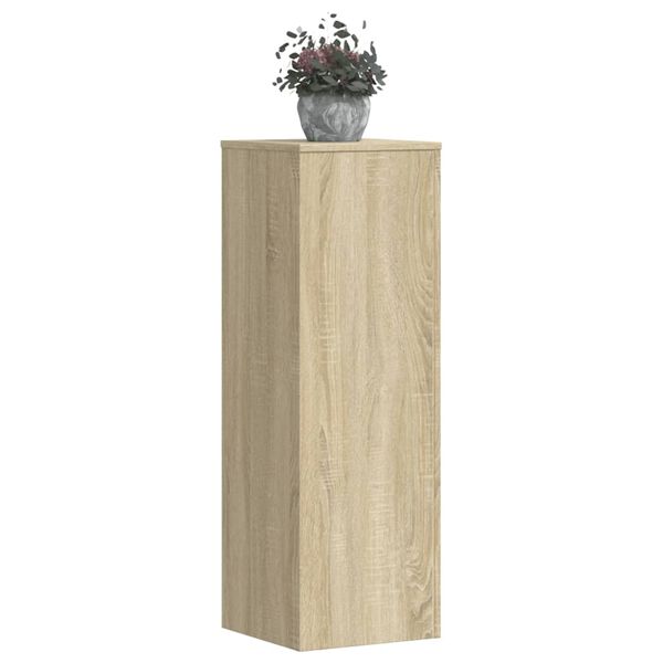 vidaXL Plant Stands 2 pcs Sonoma Oak 33x33x100 cm Engineered Wood