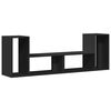 vidaXL TV Cabinets 2 pcs Black 75x30x50 cm Engineered Wood