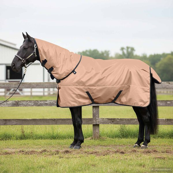 vidaXL Horse Blanket Cappuccino 145 cm Polyester