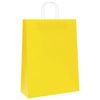 vidaXL Paper Bags 250 pcs with Handles Yellow 32x12x42 cm
